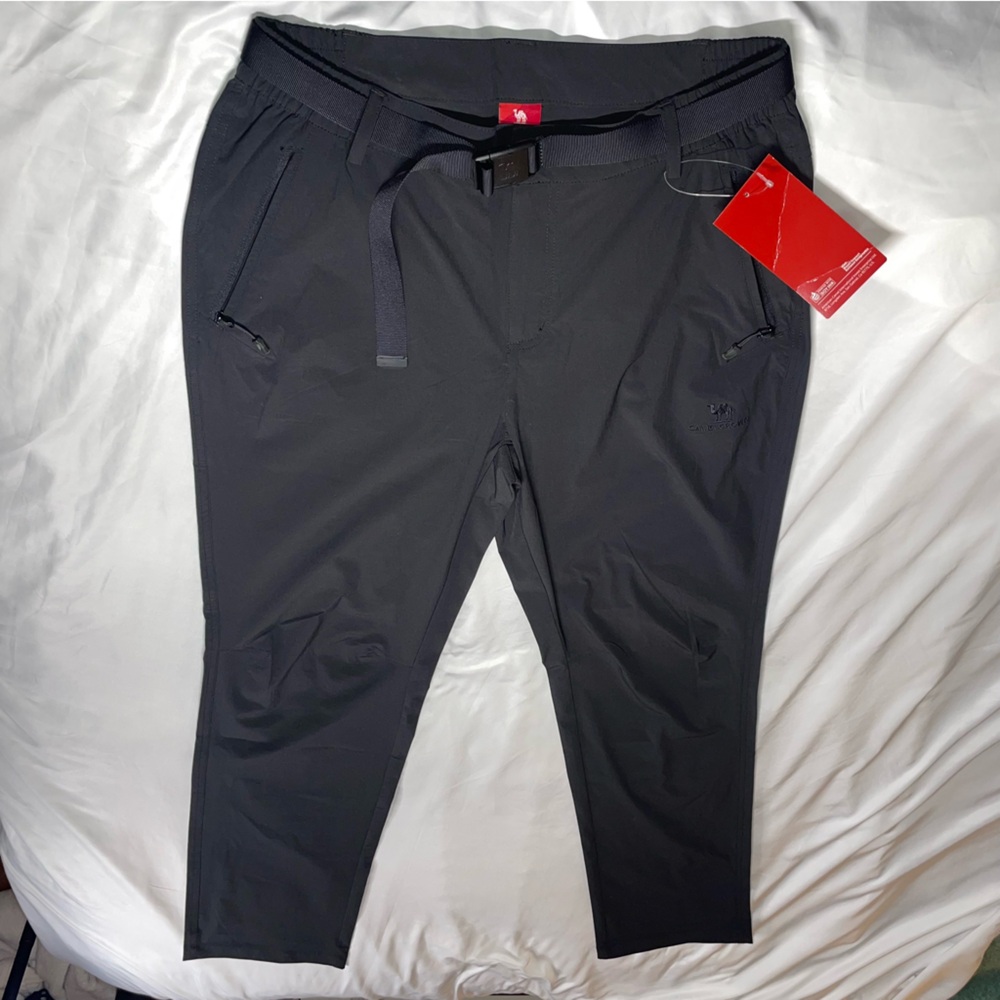 Camel Crown Women’s XL Black Quick Dry Pants, Belted Pockets Outdoor Hiking